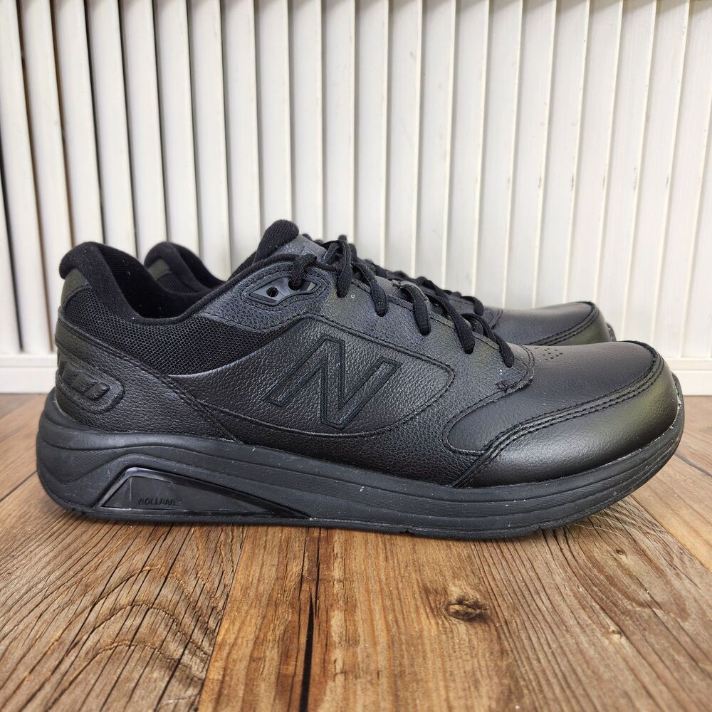 New Balance 928v3 Walking Shoes Mens Size 10 D Triple Black Leather Low MW928BK3